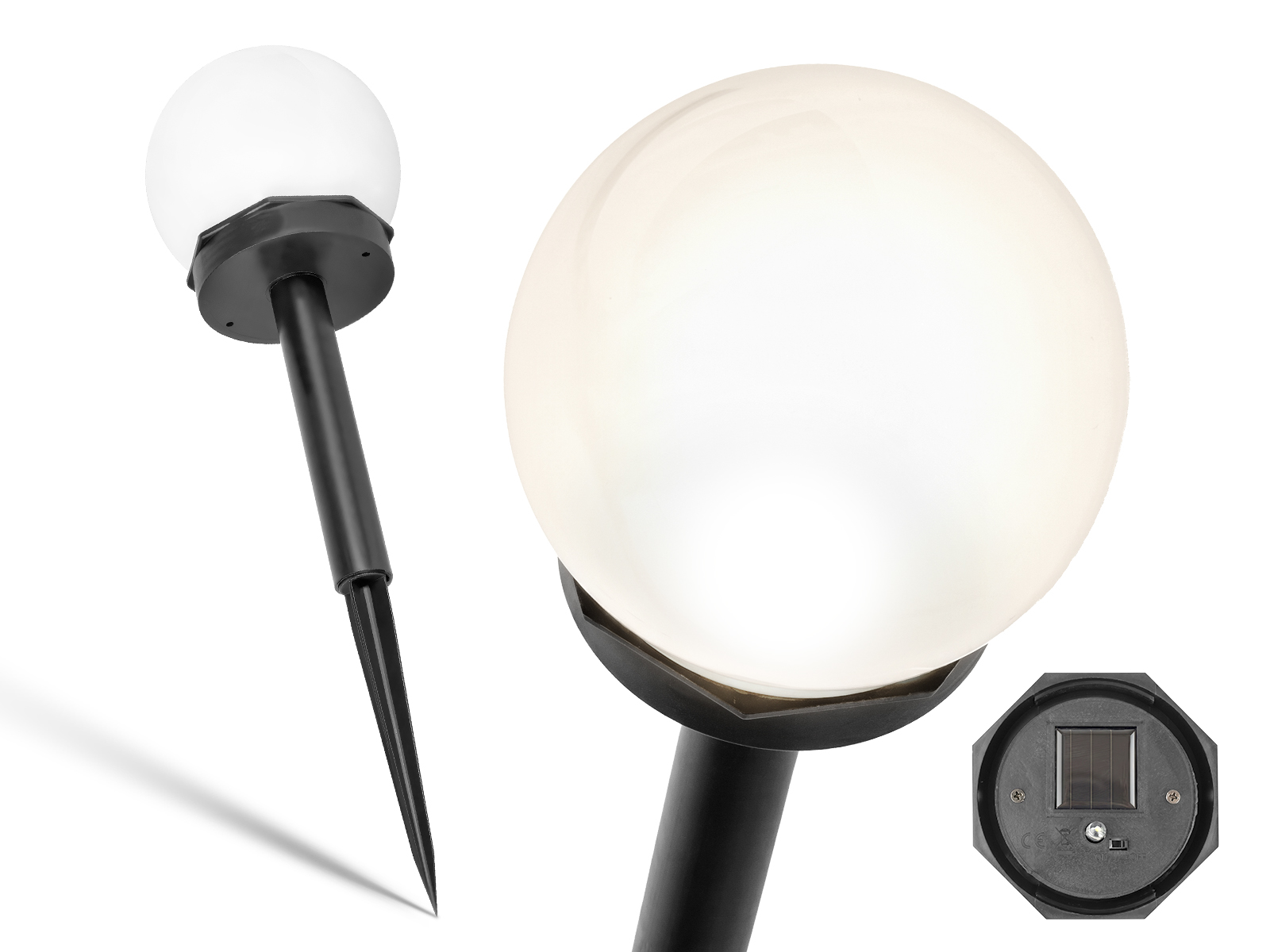 Lampa solarna wbijana LED SSO-5 okrągły klosz